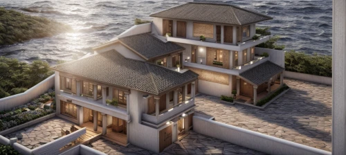 3d rendering,dunes house,luxury property,holiday villa,house by the water,beach house,luxury home,uluwatu,house of the sea,luxury real estate,render,seaside resort,private house,floating huts,ocean view,danish house,villa,coastal protection,large home,residence