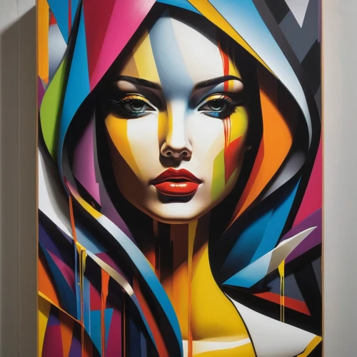 glass painting,graffiti art,art deco woman,cool pop art,art painting,oil painting on canvas,abstract painting,fabric painting,pop art style,slide canvas,meticulous painting,decorative art,adobe illustrator,effect pop art,wall paint,neon body painting,decorative figure,wall art,girl in cloth,streetart,Art,Artistic Painting,Artistic Painting 34