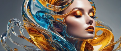 glass painting,gold paint stroke,gold foil art,gold foil mermaid,fractals art,fluid flow,world digital painting,fluid,golden mask,bodypainting,glass series,gold paint strokes,decorative figure,surface tension,apophysis,image manipulation,biomechanical,fractalius,abstract gold embossed,gold mask,Photography,Artistic Photography,Artistic Photography 03