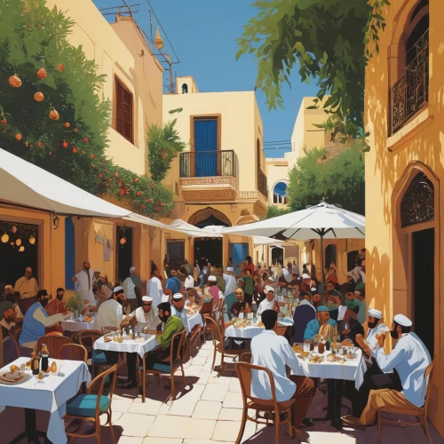 nizwa souq,mediterranean cuisine,souk madinat jumeirah,mediterranean food,souk,sicilian cuisine,souq,paphos,ostuni,spice souk,mediterranean,a restaurant,riad,djerba,al qudra,damascus,restaurants,puglia,malta,outdoor dining,Illustration,Vector,Vector 02