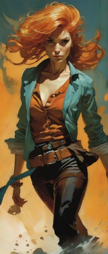 transistor,rosa ' amber cover,clary,swordswoman,heroic fantasy,huntress,girl with a gun,renegade,girl with gun,pirate,wind warrior,femme fatale,the blonde in the river,scythe,female warrior,pirate treasure,catarina,mystery book cover,sci fiction illustration,transistor checking,Conceptual Art,Oil color,Oil Color 04