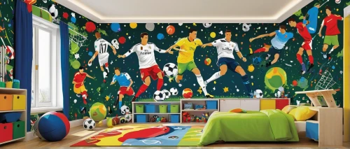 kids room,boy's room picture,children's bedroom,children's room,children's interior,nursery decoration,sports wall,great room,wall & ball sports,wall decoration,baby room,wall sticker,the little girl's room,little man cave,play area,children's soccer,children's background,interior decoration,wall paint,sleeping room,Illustration,Paper based,Paper Based 10