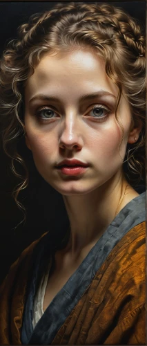 mystical portrait of a girl,world digital painting,girl with cloth,oil painting,painting technique,oil painting on canvas,photo painting,digital painting,meticulous painting,portrait of a girl,portrait background,girl in cloth,girl in a long,girl portrait,art painting,oil paint,fantasy portrait,young woman,custom portrait,girl in a historic way,Photography,General,Natural