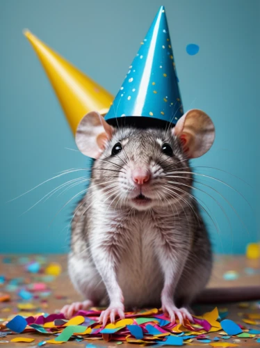 party hat,birthday hat,party animal,year of the rat,party hats,rat na,rat,rataplan,color rat,fête,gerbil,mice,kangaroo rat,silver agouti,silvester,musical rodent,mouse,grasshopper mouse,animals play dress-up,gold agouti,Photography,Documentary Photography,Documentary Photography 34