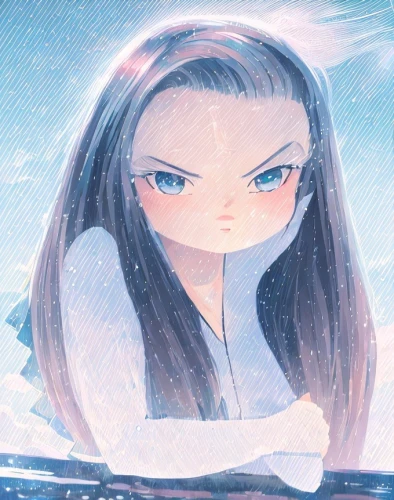 water-the sword lily,rain lily,lily water,uruburu,winterblueher,water rose,umiuchiwa,girl with a dolphin,wet girl,angel's tears,seerose,glory of the snow,blue rain,dolphin background,water lilly,rusalka,monsoon banner,the snow queen,in the rain,rainy,Game&Anime,Manga Characters,Concept