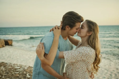 vintage boy and girl,romantic scene,honeymoon,love couple,young couple,cheek kissing,girl kiss,girl and boy outdoor,as a couple,couple in love,romantic portrait,kissing,loving couple sunrise,amorous,beautiful couple,boy kisses girl,vintage man and woman,beach background,couple goal,tenderness,Photography,Documentary Photography,Documentary Photography 01