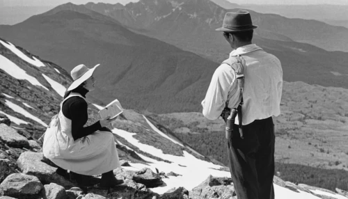 mountaineers,alpine hats,summit,the spirit of the mountains,alpine crossing,vintage boy and girl,vintage man and woman,alpine climbing,tatry,girl and boy outdoor,schynige platte,alpine style,watzmannfrau,sound of music,fagaras,morskie oko,mountaineering,tatra,half-dome,high alps,Photography,Black and white photography,Black and White Photography 13