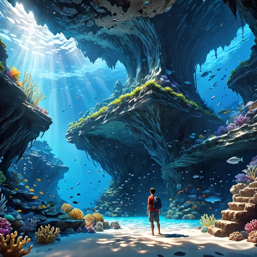 sea cave,coral reef,ocean floor,underwater background,underwater oasis,underwater landscape,under the sea,mermaid background,aquarium,underwater playground,sea caves,undersea,coral reefs,ocean underwater,under sea,exploration of the sea,red sea,underwater world,cube sea,ocean paradise,Anime,Anime,General