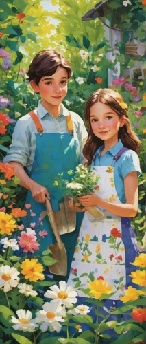 flower painting,girl picking flowers,picking flowers,girl and boy outdoor,children's background,springtime background,girl in flowers,spring background,church painting,floral greeting card,florists,painting technique,oil painting on canvas,falling flowers,spring greeting,fabric painting,flower garden,art painting,girl in the garden,happy children playing in the forest,Conceptual Art,Oil color,Oil Color 07