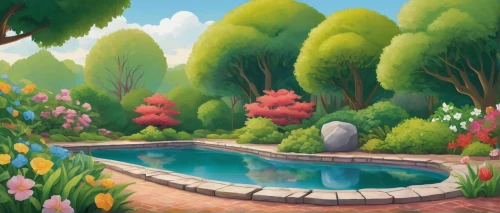 landscape background,springtime background,koi pond,mushroom landscape,garden pond,spring background,background with stones,cartoon video game background,backgrounds,home landscape,background vector,small landscape,vegetables landscape,lilly pond,digital painting,nature garden,world digital painting,wishing well,forest background,lily pond,Art,Artistic Painting,Artistic Painting 21