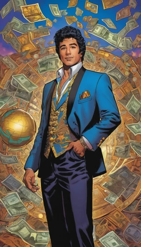 billionaire,money rain,jackie chan,paypal icon,sales man,michael jackson,rich,the dollar,the king of pop,an investor,money case,lando,business man,ceo,jheri curl,sachin tendulkar,black businessman,bellboy,grow money,gambler,Illustration,American Style,American Style 01