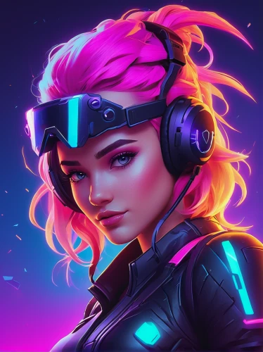 vector girl,twitch icon,edit icon,pink vector,cyberpunk,custom portrait,vector illustration,headset profile,portrait background,nova,vector art,dusk background,phone icon,head icon,bot icon,nora,operator,kosmea,cg artwork,twitch logo,Illustration,Paper based,Paper Based 17