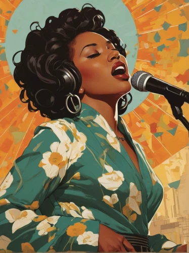 ella fitzgerald,sarah vaughan,blues and jazz singer,jazz singer,rosa ' amber cover,ella fitzgerald - female,vector illustration,tiana,orange blossom,african american woman,afro-american,vintage illustration,afroamerican,detail shot,afro american girls,digital painting,adobe illustrator,oil on canvas,mississippi,afro american,Conceptual Art,Daily,Daily 08