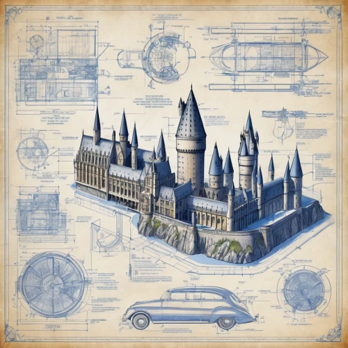 hogwarts,blueprint,digiscrap,hogwarts express,medieval architecture,blueprints,playmat,gothic architecture,delft,turrets,harry potter,houses clipart,fairy tale castle,castles,landmarks,placemat,potter,cd cover,building sets,paper art,Unique,Design,Blueprint