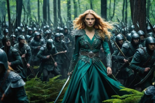 queen cage,swath,the enchantress,celtic queen,elven,elven forest,warrior woman,miss circassian,norse,king arthur,celtic woman,heroic fantasy,elenor power,green,female warrior,vikings,fantasy woman,nordic,fantasy picture,huntress,Photography,Fashion Photography,Fashion Photography 22
