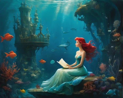 underwater background,underwater world,under the sea,mermaid background,fantasy picture,the sea maid,under sea,ocean underwater,little mermaid,underwater landscape,undersea,underwater,girl with a dolphin,submerged,fantasy art,ariel,believe in mermaids,red sea,cube sea,open sea,Illustration,Realistic Fantasy,Realistic Fantasy 16