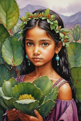 polynesian girl,girl picking flowers,pachamama,girl in flowers,girl in a wreath,peruvian women,flower painting,indian art,indigenous painting,guatemalan,nopal,moana,khokhloma painting,maracuja oil,hula,beautiful girl with flowers,girl with bread-and-butter,natura,anahata,oil painting on canvas,Conceptual Art,Daily,Daily 34
