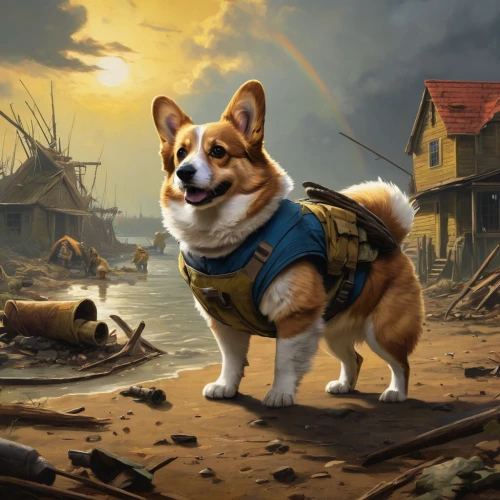 the pembroke welsh corgi,corgi,welschcorgi,pembroke welsh corgi,corgis,welsh corgi pembroke,welsh corgi,pubg mascot,companion dog,cardigan welsh corgi,welsh corgi cardigan,corgi-chihuahua,fallout4,adventurer,game art,swedish vallhund,beagador,dogecoin,dog illustration,welsh cardigan corgi,Art,Classical Oil Painting,Classical Oil Painting 07