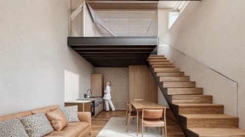 wooden stairs,wooden stair railing,outside staircase,winding staircase,hallway space,staircase,circular staircase,stairwell,stairs,stair,archidaily,stone stairs,contemporary decor,interior modern design,loft,steel stairs,dunes house,stairway,scandinavian style,timber house,Interior Design,Living room,Modern,Spanish Modern Coziness