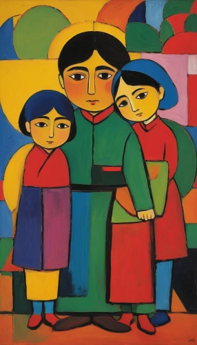 mother with children,the mother and children,mother and children,holy family,parents with children,arrowroot family,harmonious family,families,international family day,khokhloma painting,parents and children,indigenous painting,oil painting on canvas,purslane family,birch family,family care,mother and grandparents,carol colman,family group,group of people,Art,Artistic Painting,Artistic Painting 36