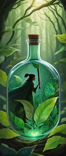 poison bottle,absinthe,potions,message in a bottle,isolated bottle,glass jar,the bottle,frog background,potion,poisonous,green water,game illustration,apothecary,parfum,glass bottle,bottle,conjure up,empty bottle,perfume bottle,aquatic herb,Illustration,Abstract Fantasy,Abstract Fantasy 03