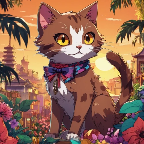 flower cat,calico cat,japanese sakura background,japanese floral background,flower background,spring background,felidae,french digital background,calico,springtime background,cat vector,tea party cat,flower animal,game illustration,cat kawaii,floral background,sakura background,blossom kitten,chinese pastoral cat,portrait background,Illustration,Japanese style,Japanese Style 03