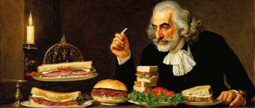 appetite,hamburger set,still life with onions,cemita,gastronomy,still life with jam and pancakes,cooking book cover,sandwiches,connoisseur,luther burger,cookery,sufganiyah,still-life,viennese cuisine,food collage,hors' d'oeuvres,pastisset,jewish cuisine,kosher food,hamburger,Art,Classical Oil Painting,Classical Oil Painting 09