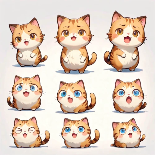 cat kawaii,cat drawings,cat vector,expressions,icon set,meows,cute cat,emoticons,kawaii patches,meowing,scottish fold,cartoon cat,breed cat,cats,facial expressions,cat doodles,emogi,calico cat,chat,cat image,Anime,Anime,General