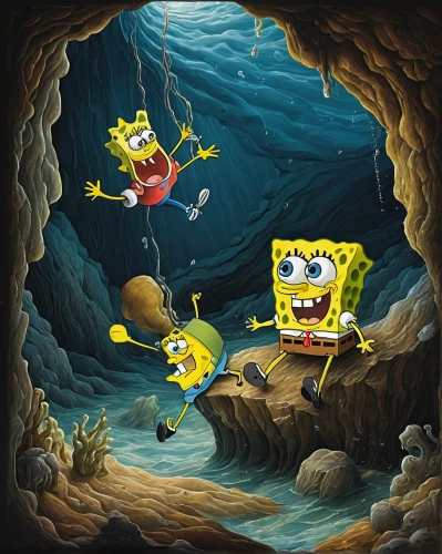 house of sponge bob,under sea,sponge bob,sponges,under the sea,sponge,cave tour,caving,sea cave,undersea,sea caves,rock fishing,bottom of the sea,the bottom of the sea,cube sea,deep sea diving,aquatic life,underwater background,underwater world,exploration of the sea,Art,Classical Oil Painting,Classical Oil Painting 43