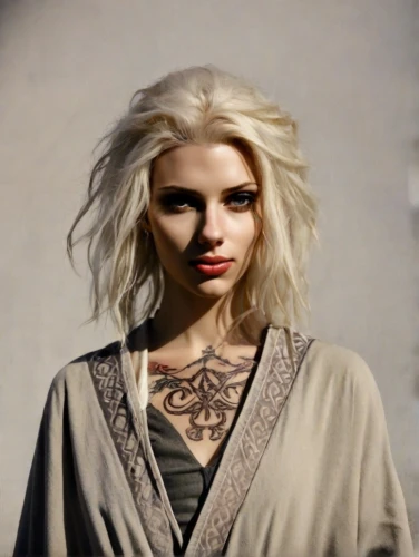 elven,short blond hair,sorceress,dark elf,fantasy woman,edit icon,the enchantress,blonde woman,elaeis,fantasy portrait,tattoo girl,jedi,in photoshop,pixie-bob,pale,pixie,cullen skink,celtic queen,with tattoo,portrait background