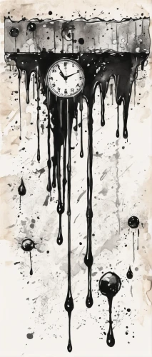 rainwater,ink painting,drips,corrosion,rain water,corrosive,rainwater drops,drop of rain,corroded,raindrops,drops,post-apocalyptic landscape,raindrop,drops of water,mushroom landscape,oil drop,drain,rain drops,dried up,puddle,Illustration,Black and White,Black and White 34