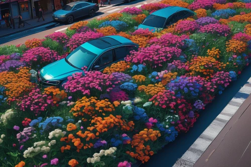 flower car,flower bed,planted car,flower box,flower boxes,sea of flowers,flower clock,flower carpet,flowerbed,blanket of flowers,flower wall en,flowerbox,flower border,flower blanket,field of flowers,floral corner,flower garden,colorful flowers,blooming field,flowerful desert,Photography,Documentary Photography,Documentary Photography 16