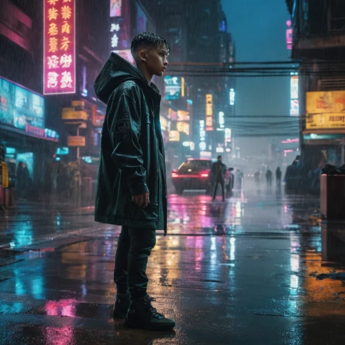 cyberpunk,shanghai,hong kong,hk,walking in the rain,pedestrian,tokyo,shinjuku,taipei,tokyo city,kowloon,world digital painting,in the rain,neon lights,hong,dystopian,urban,chinatown,rainy,cinematic,Photography,General,Natural