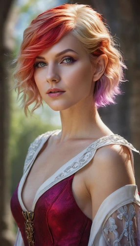 fae,pixie-bob,pixie,rapunzel,massively multiplayer online role-playing game,nora,violet head elf,witcher,tiber riven,elza,piper,fantasy portrait,princess anna,romantic portrait,fantasy woman,portrait background,natural cosmetic,male elf,red-haired,female warrior,Photography,General,Natural