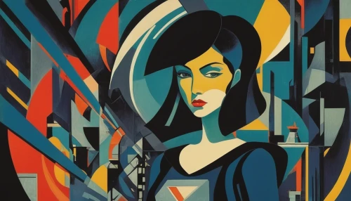 art deco woman,art deco background,art deco,glass painting,cool pop art,transistor,roy lichtenstein,abstract cartoon art,pop art style,abstract retro,girl-in-pop-art,pop art woman,adobe illustrator,girl in a long,meticulous painting,woman at cafe,cubism,ann margarett-hollywood,abstract painting,universal exhibition of paris,Art,Artistic Painting,Artistic Painting 35