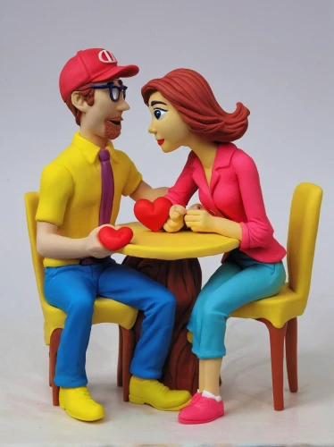 play-doh,3d figure,couple - relationship,dinner for two,couple in love,clay animation,dating,romantic dinner,man and woman,marzipan figures,as a couple,kids' meal,romantic meeting,young couple,play doh,man and wife,couple goal,valentine's day décor,love couple,sugar paste,Unique,3D,Clay