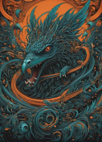 chinese dragon,painted dragon,wyrm,dragon,dragon design,black dragon,dragon li,dragon of earth,green dragon,nine-tailed,dragons,golden dragon,dragon fire,dragon boat,water creature,basilisk,gryphon,forest dragon,sea god,garuda,Illustration,Black and White,Black and White 01