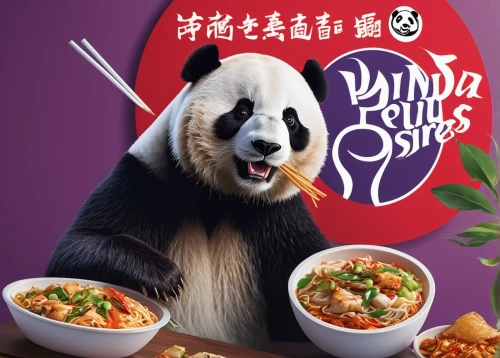 chinese panda,panda,panda bear,chinese cuisine,hong kong cuisine,huaiyang cuisine,pandas,giant panda,chinese food box,yong tau foo,taiwanese cuisine,chinese food,vietnamese dong,wonton noodles,singaporean cuisine,moo goo gai pan,alipay,kung pao chicken,kawaii panda,oliang,Illustration,Japanese style,Japanese Style 21