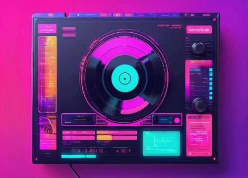 jukebox,80's design,music player,vinyl player,pink vector,dribbble,musicassette,retro turntable,musicplayer,music record,audio player,80s,smart album machine,techno color,abstract retro,vinyl record,neon,neon coffee,turntable,cassette,Conceptual Art,Sci-Fi,Sci-Fi 28