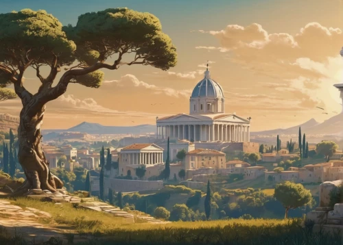 rome 2,genesis land in jerusalem,ancient rome,eternal city,rome,constantinople,jerusalem,the ancient world,ancient city,athens,vittoriano,vatican city flag,acropolis,roma capitale,merida,september in rome,athenian,fori imperiali,palatine hill,vatican city,Conceptual Art,Fantasy,Fantasy 23