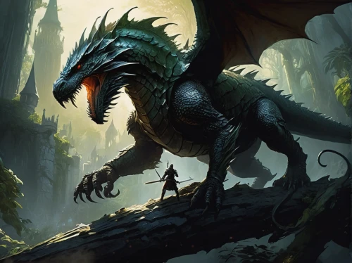 forest dragon,green dragon,black dragon,dragon of earth,painted dragon,basilisk,wyrm,draconic,gryphon,dragon,heroic fantasy,saurian,dragon li,emerald lizard,dragons,landmannahellir,dragon design,cynorhodon,fantasy art,game illustration,Conceptual Art,Fantasy,Fantasy 12