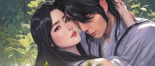 kimjongilia,romantic portrait,young couple,scent of jasmine,lily of the field,lilly of the valley,spring background,lily of the valley,fireflies,kdrama,jasminum,honeymoon,digital painting,in the tall grass,springtime background,romantic scene,fallen petals,wuchang,portrait background,lilies,Illustration,Retro,Retro 09