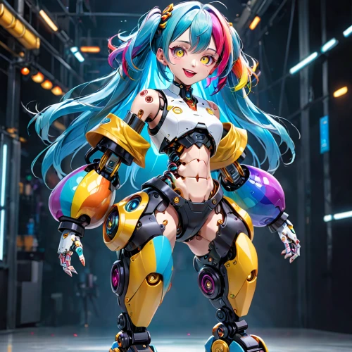 hatsune miku,miku,vocaloid,cyber,mech,minibot,kotobukiya,mecha,ai,artistic roller skating,robotics,android,robotic,artist doll,medusa gorgon,cybernetics,harajuku,pixaba,anime 3d,medusa,Anime,Anime,General