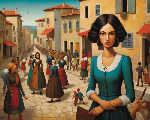 woman shopping,woman with ice-cream,woman walking,street scene,woman at cafe,la violetta,woman holding pie,girl in a historic way,woman thinking,women at cafe,pilgrims,the long-hair cutter,woman holding a smartphone,girl with bread-and-butter,woman playing,young woman,village scene,girl in a long dress,pilgrim,travel woman,Art,Artistic Painting,Artistic Painting 29