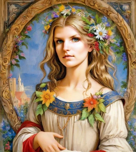 emile vernon,girl in a wreath,jessamine,girl in flowers,beautiful girl with flowers,wreath of flowers,floral wreath,flower crown of christ,portrait of a girl,girl picking flowers,blooming wreath,young girl,mystical portrait of a girl,flower wreath,laurel wreath,marguerite,rose wreath,girl in the garden,floral frame,young woman