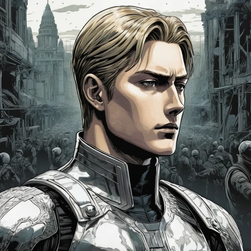 imperial,steve rogers,cuirass,castle of the corvin,corvin,the emperor's mustache,cullen skink,male elf,male character,cg artwork,alexander,king arthur,grand duke,knight,imperial coat,emperor,camelot,gabriel,botargo,rhodes,Illustration,Black and White,Black and White 27