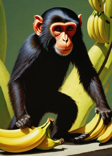 monkey banana,common chimpanzee,cercopithecus neglectus,banana,chimpanzee,bananas,primate,monkeys band,primates,nanas,saba banana,guenon,ape,bonobo,siamang,crab-eating macaque,great apes,banana cue,colobus,chimp,Conceptual Art,Sci-Fi,Sci-Fi 16
