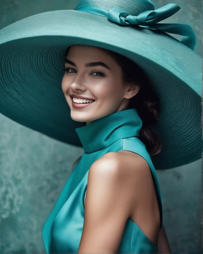 beautiful bonnet,turquoise wool,the hat-female,ladies hat,girl wearing hat,color turquoise,the hat of the woman,woman's hat,turquoise,womans seaside hat,panama hat,audrey hepburn,women's hat,hat retro,cloche hat,womans hat,vintage fashion,vintage woman,teal,sun hat,Photography,Artistic Photography,Artistic Photography 06