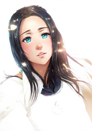 lens flare,girl with speech bubble,luminous,radiant,hinata,white lily,lily of the field,worried girl,girl portrait,heterochromia,white blossom,white clothing,piko,himuto,aura,lenses,sunlight,eris,cyan,long-haired hihuahua,Common,Common,Japanese Manga
