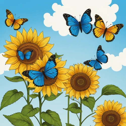butterfly clip art,butterfly background,butterfly vector,butterflies,sunflower lace background,blue butterflies,sunflowers and locusts are together,flower and bird illustration,butterfly day,blue butterfly background,flowers png,blue daisies,chasing butterflies,yellow butterfly,butterfly floral,sunflower coloring,moths and butterflies,ulysses butterfly,butterflay,sunflower paper,Conceptual Art,Oil color,Oil Color 17